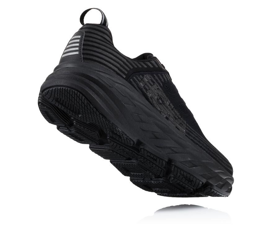 Hoka One One Mens Running Shoes - Bondi 6 - Black - GKBU02891